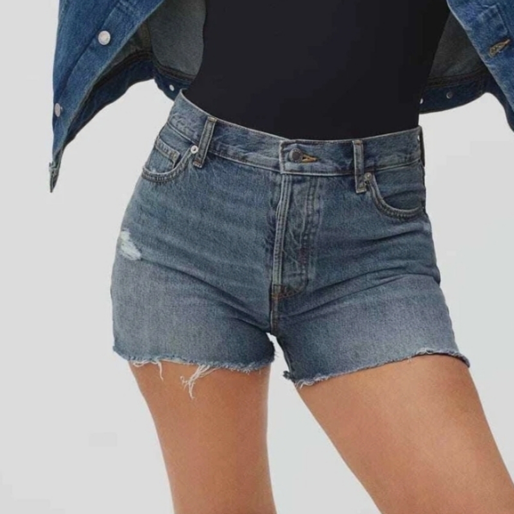 Everlane The Cheeky Raw Hem Jeans Shorts